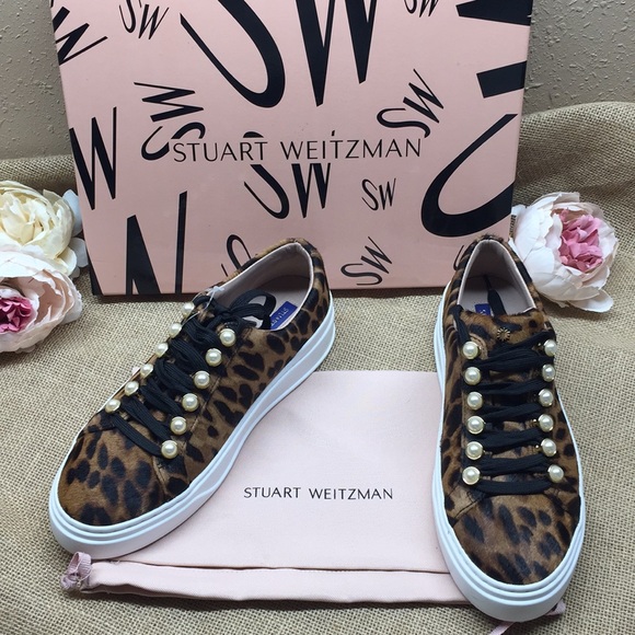 Stuart Weitzman Embellished Platform Sneakers 7 - Picture 1 of 8